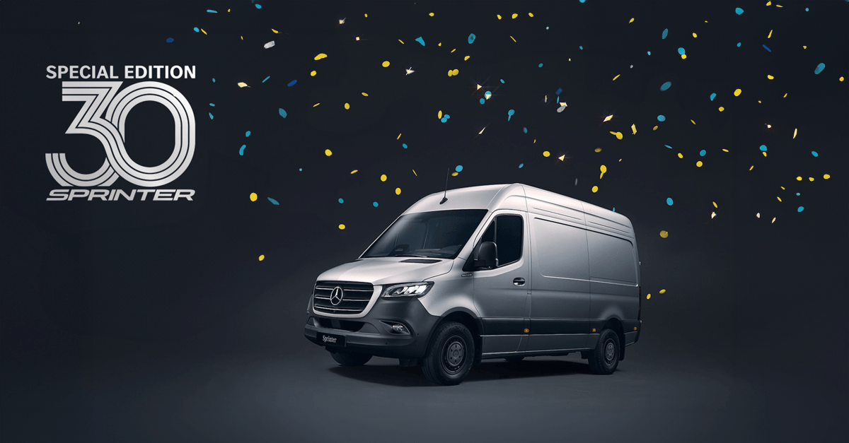 Mercedes-Benz dévoile une édition spéciale anniversaire en quantité limitée pour les 30 ans du Sprinter !