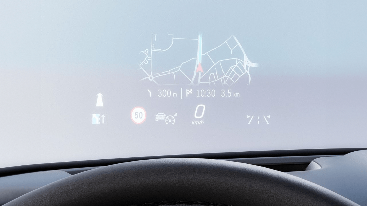 Aperçu affichage tête haute 