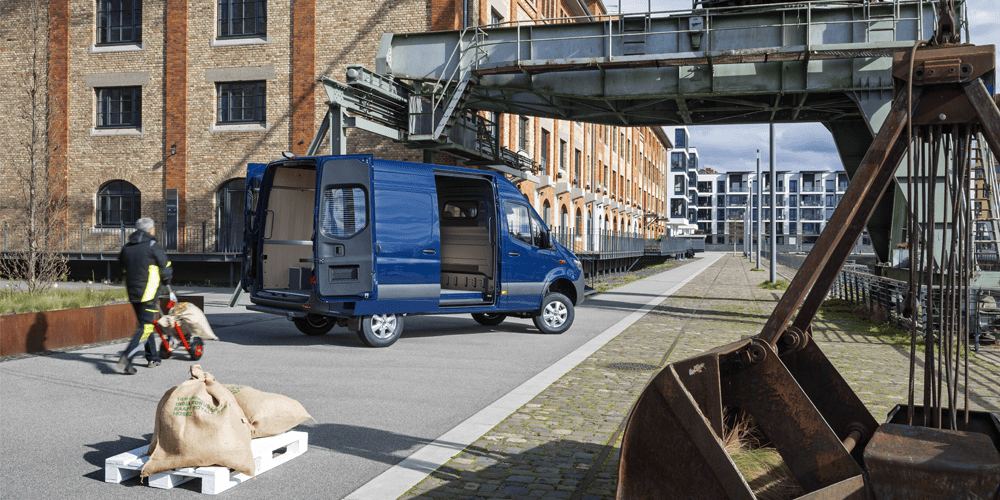 Chargement sur marchandise dans un Sprinter