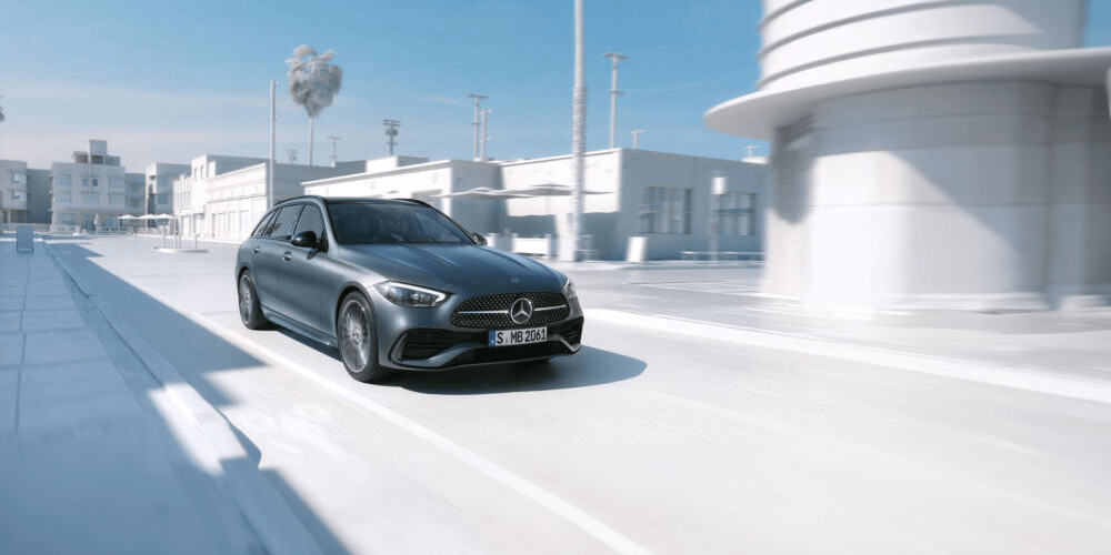 Classe C finition grise dans un décor blanc