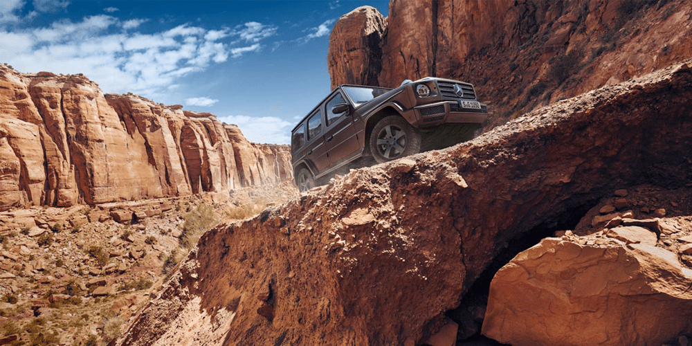 Classe G sur route de terre