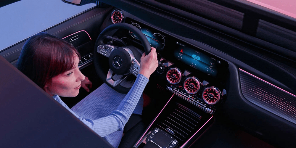 Vue intérieure du Mercedes EQA