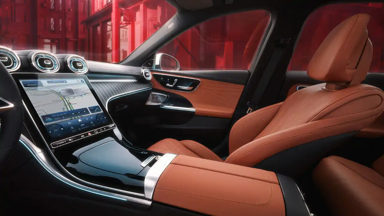 Vue intérieure de la Mercedes Classe C finition AMG Line