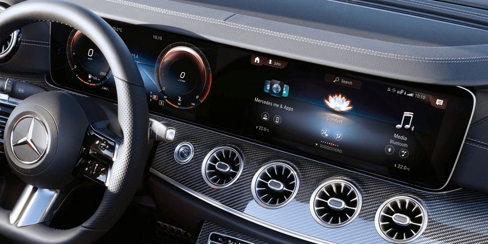 Vue tableau de bord Classe E Cabriolet