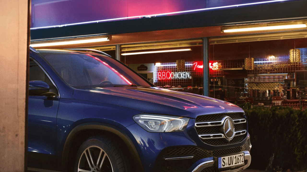 Mercedes GLE en finition bleue