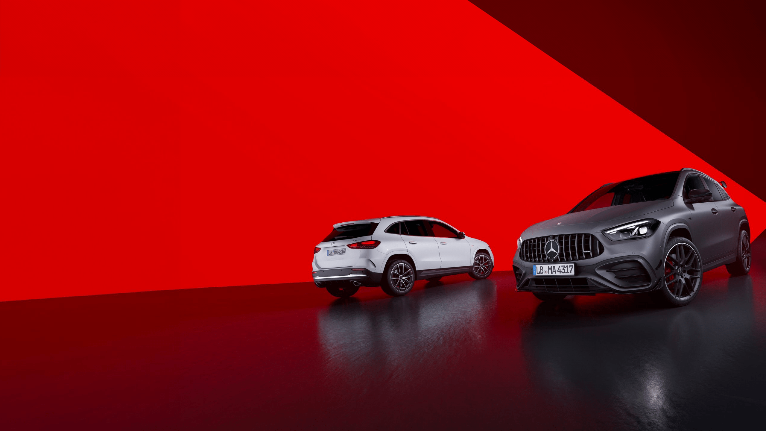 Mercedes AMG en finition noir et blanc