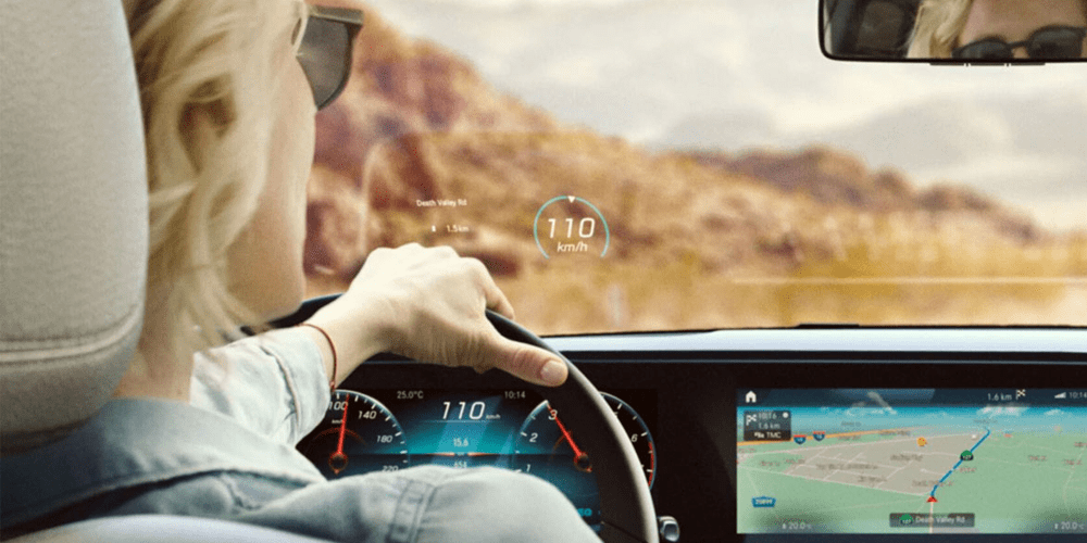 Aperçu affichage tête haute du Mercedes GLE