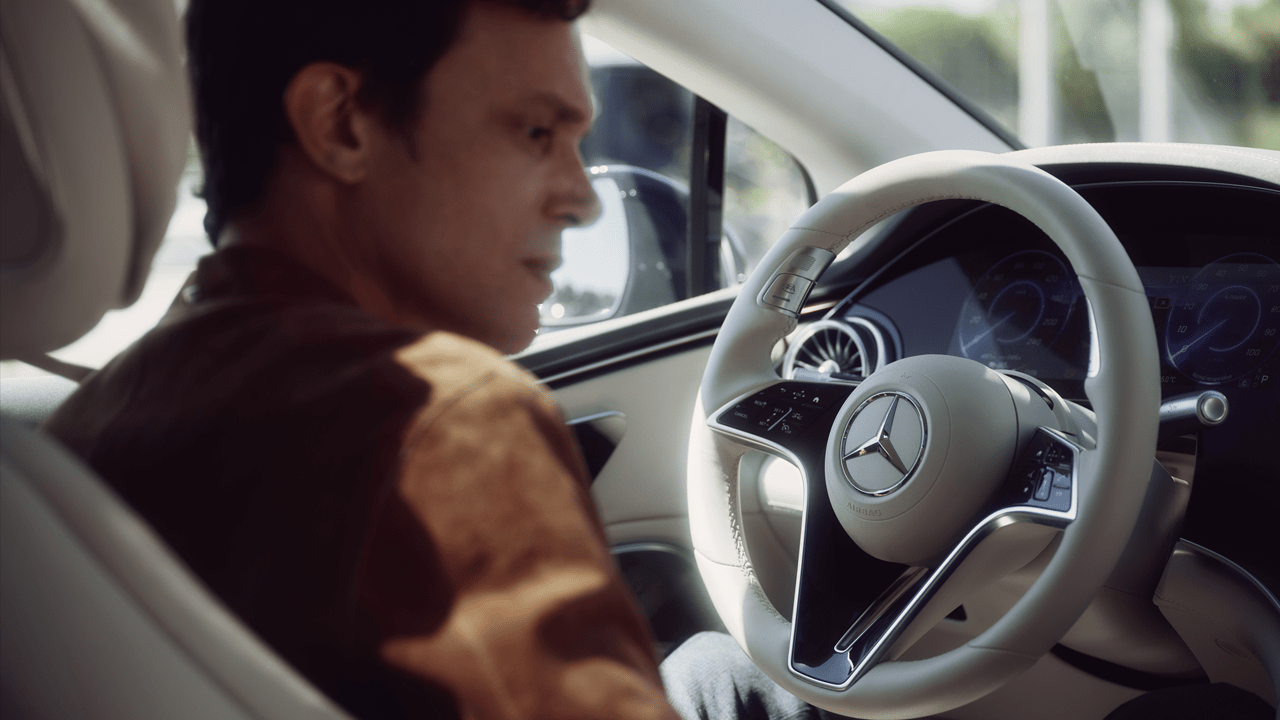 Mercedes-EQS driver