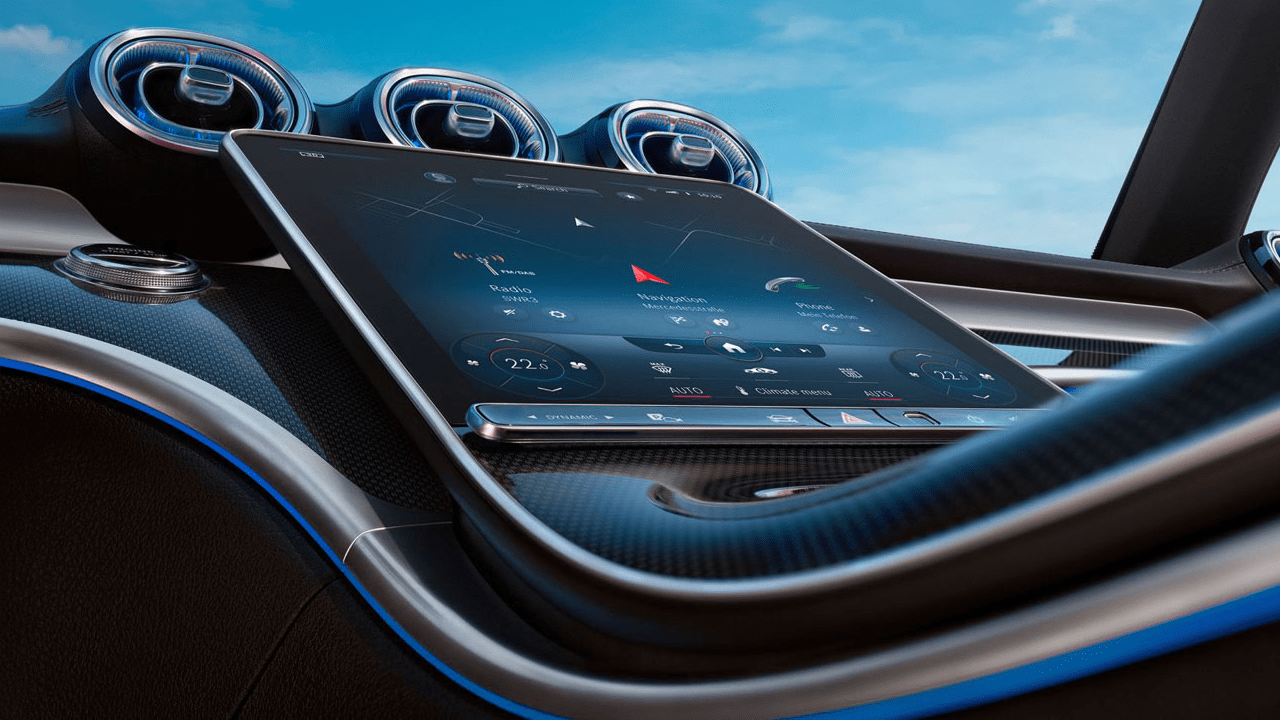 Tableau de bord de la Mercedes Benz Classe C