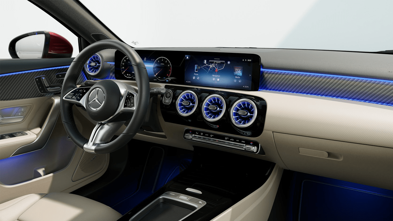 Vue intérieure de la Classe A Berline