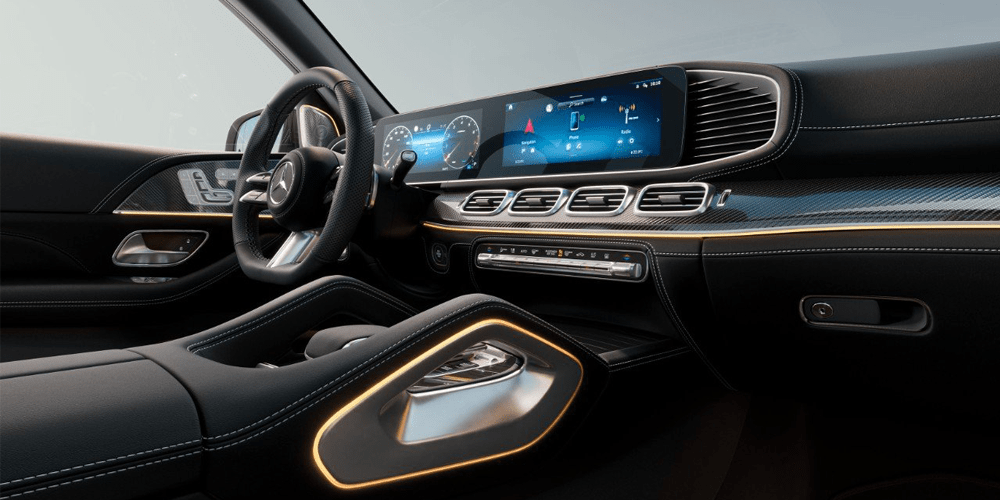 Vue habitacle de la Mercedes Benz GLS