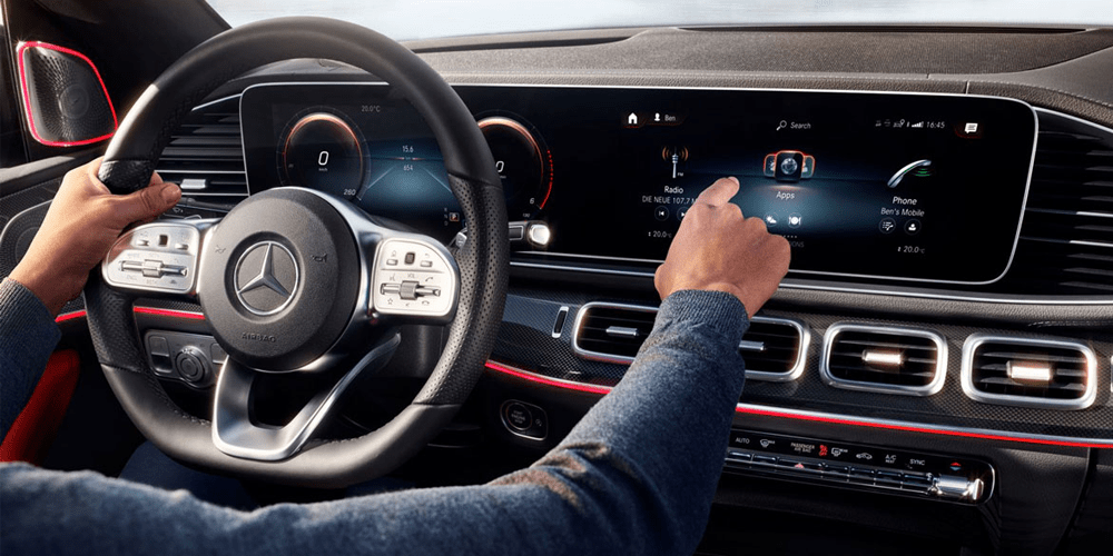 Vue tableau de bord Mercedes GLE Coupé