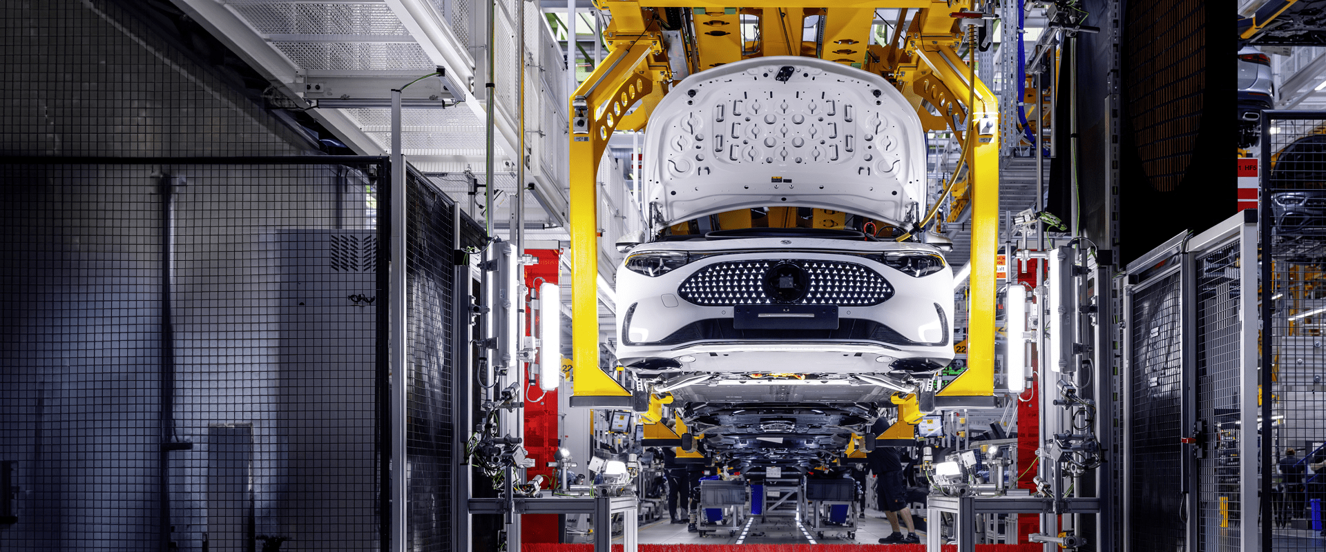 Ligne de production Mercedes CLA à l'usine de Rastatt