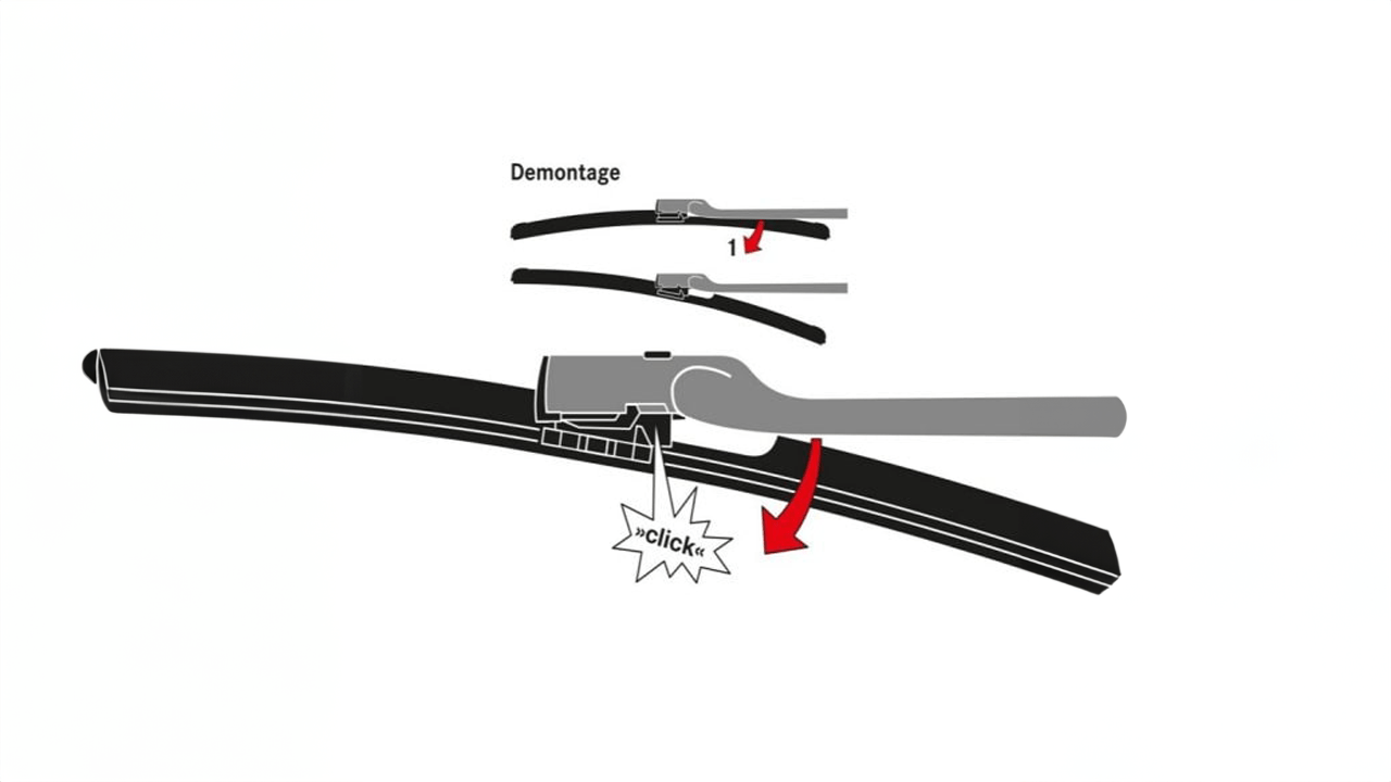 Schéma de démontage de l'essuie-glace