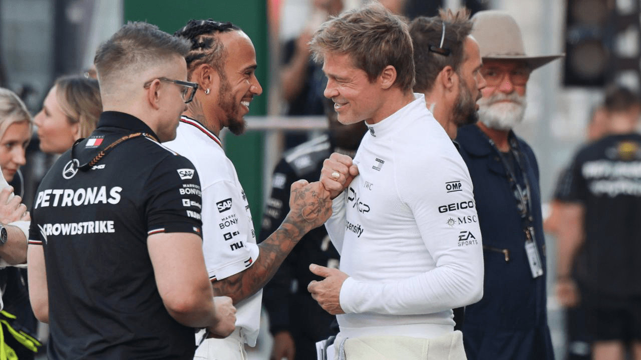 Lewis Hamilton et Brad Pitt