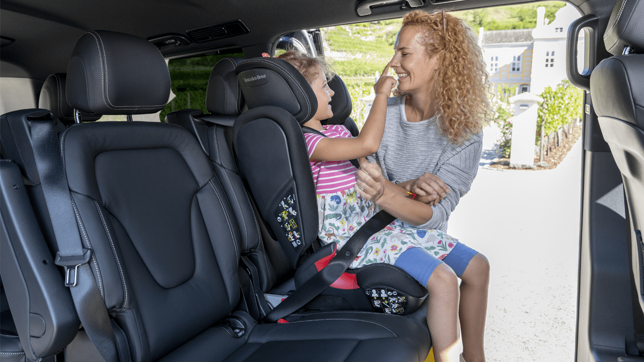 Vue passager arrière du Mercedes-EQV